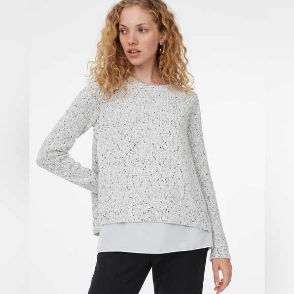 Club Monaco Kaelane Mixed Media Pullover Sweater - Picture 2 of 6